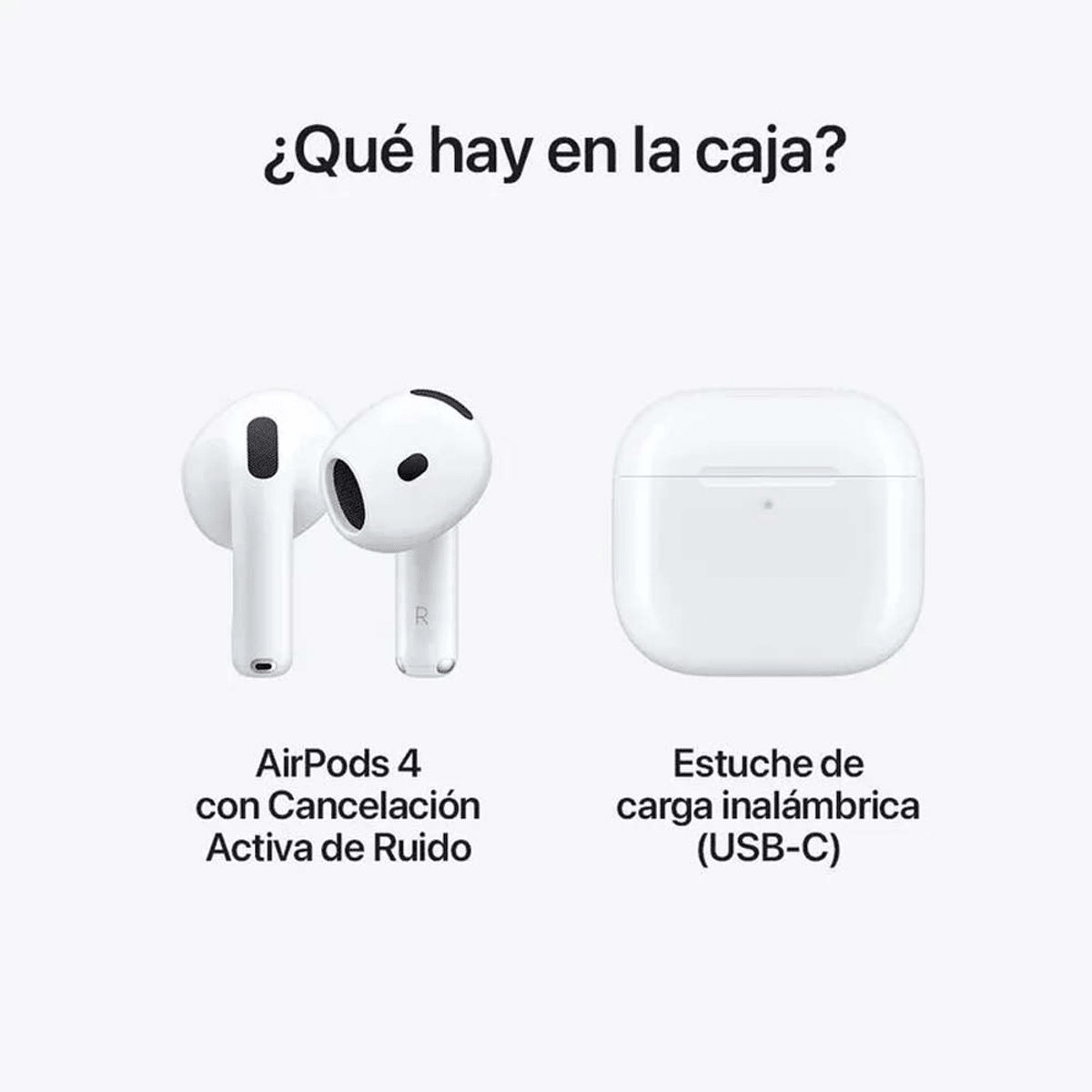 Audífonos Apple AirPods 4 ANC con Cancelación Activa de Ruido, Audio Espacial Personalizado - Techpro Store Perú