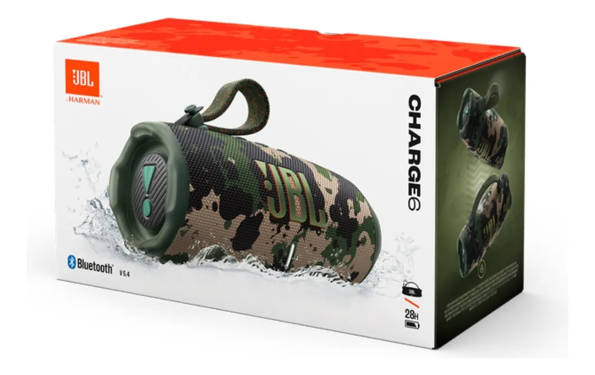 JBL Charge 6 | Parlante Bluetooth | Resistente Agua IP67 | 20H Batería | Powerbank | Squad