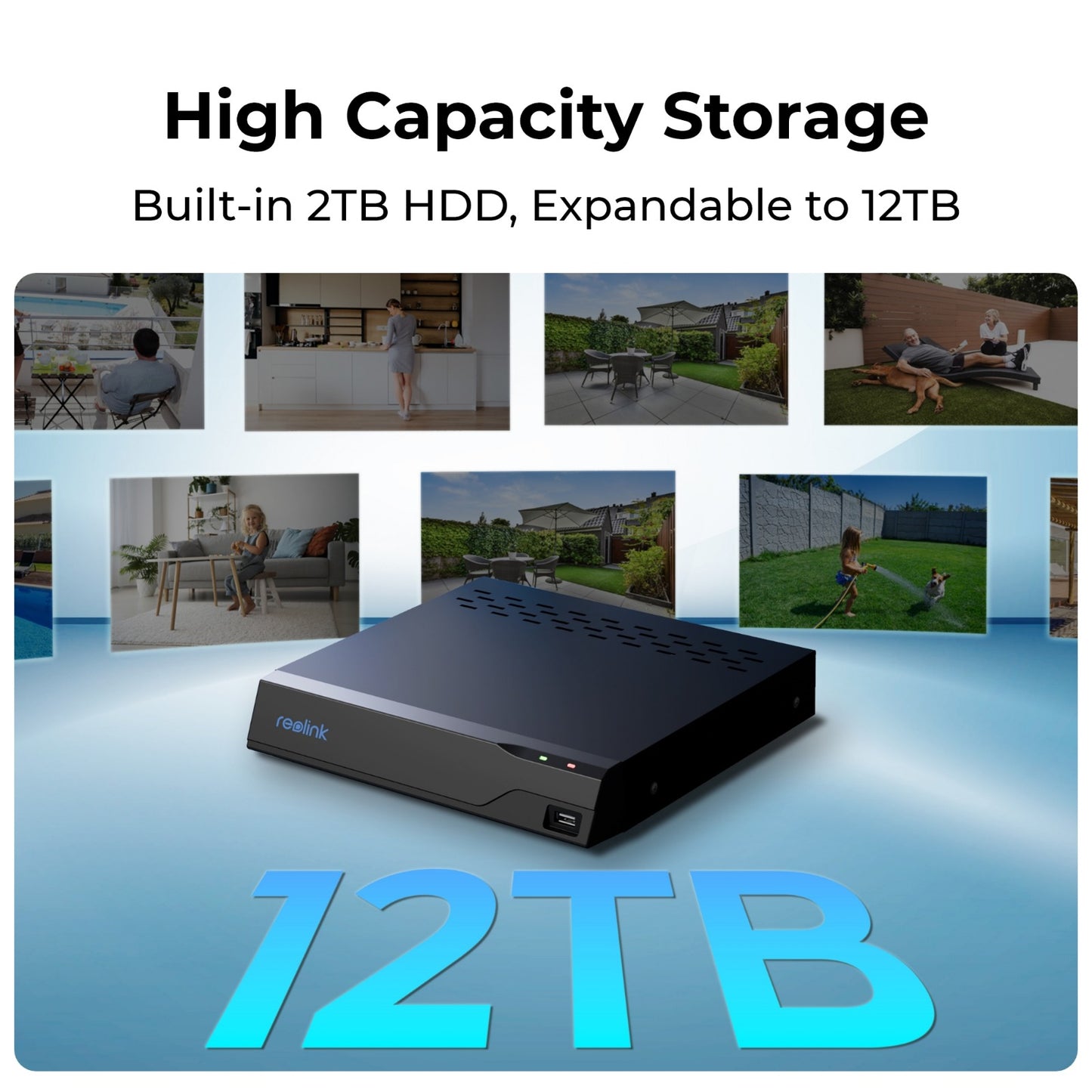 Reolink NVS8 NVR PoE 8 Canales, Grabador de Video, Compatible Cámaras IP Reolink