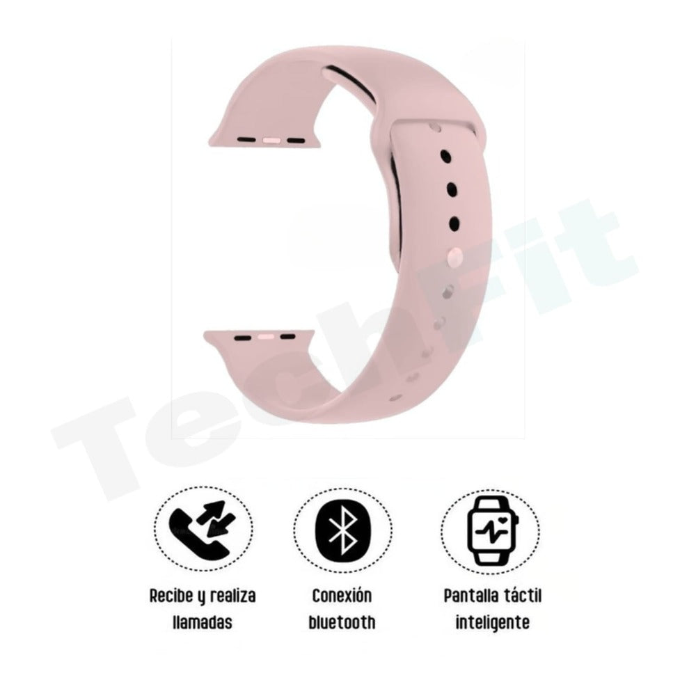 Techfit – Combo: Reloj Inteligente + Audífonos T55 Promax Rosado