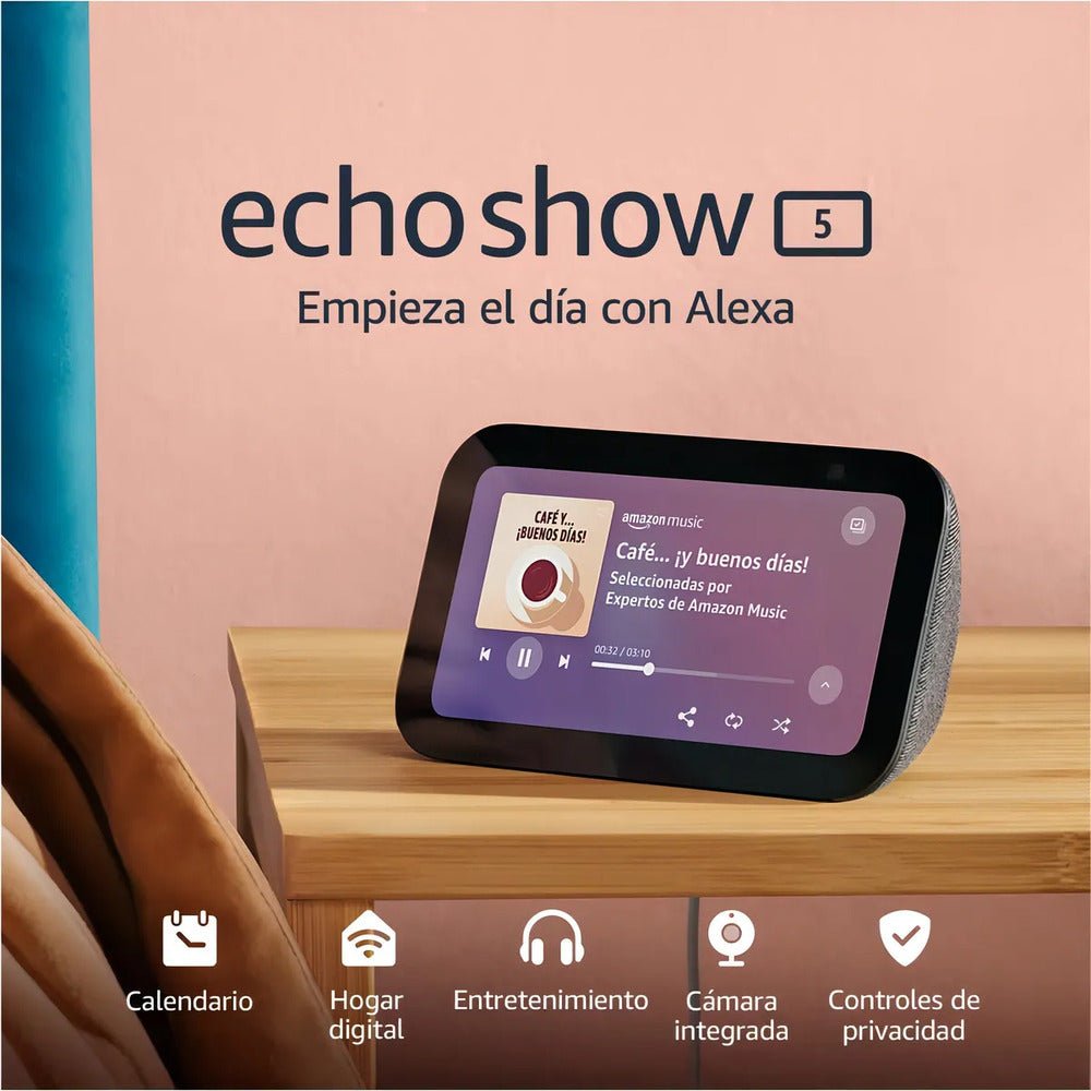 Amazon – Echo Show 5 3Ra Gen Pantalla Con Sonido Y Alexa, Carbón - Techpro Store Perú