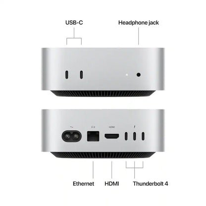 Apple - Mac Mini M4 (16GB RAM, 512GB SSD) - Silver - Techpro Store Perú