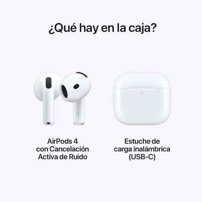 Audífonos Apple AirPods 4 ANC con Cancelación Activa de Ruido, Audio Espacial Personalizado - Techpro Store Perú