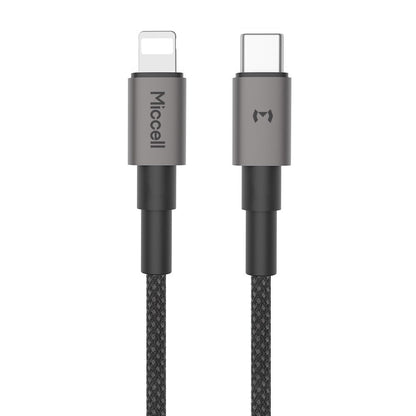 Cable Carga rápida USB - C a USB - C 60W (1m) Miccell VQ - D34 Aluminio y Nylon trenzado - Techpro Store Perú