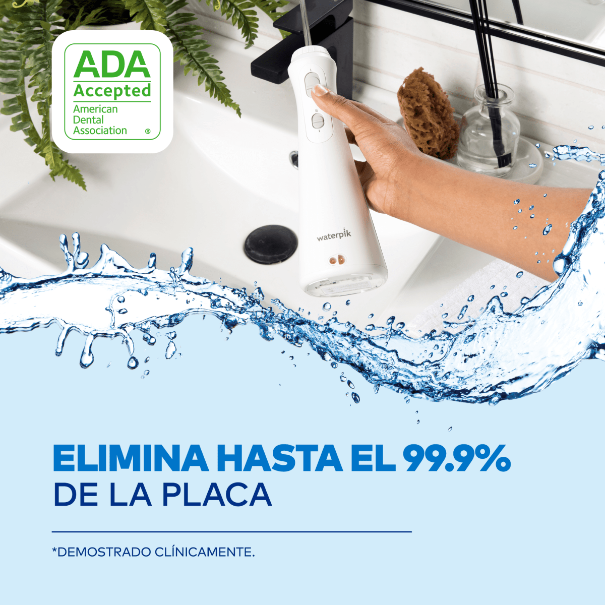 Irrigador Bucal Waterpik Cordless Plus Inalámbrico Recargable 2 Niveles de Presión Blanco - Techpro Store Perú