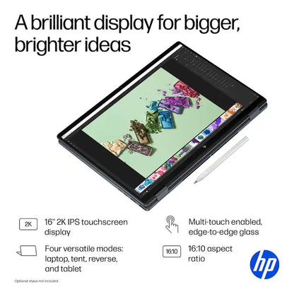 Laptop 2 en 1 HP OmniBook X Flip 16" 2K Touch - Intel Core Ultra 7, 16GB RAM, 1TB SSD (16-AS0023DX) - Techpro Store Perú