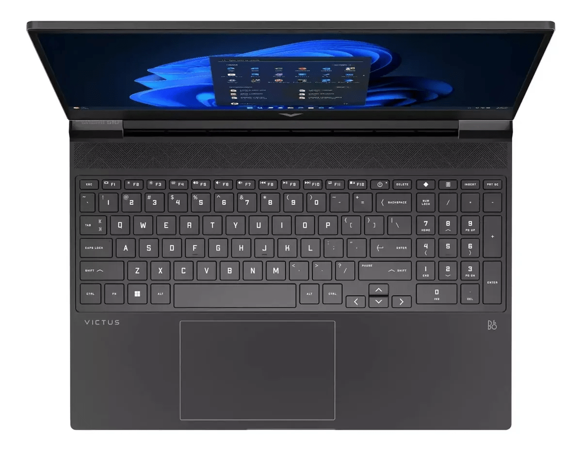 Laptop Gamer HP Victus 15.6" FHD 144Hz Intel Core i5 RTX 4050 16GB RAM 512GB SSD Negro - Techpro Store Perú