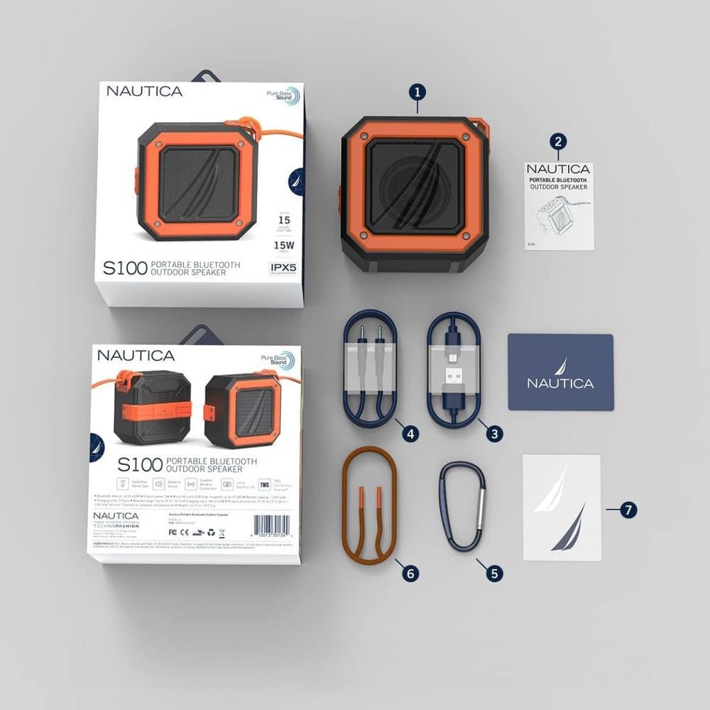 Nautica – Parlante Bluetooth S100 Gris - Amarillo - Techpro Store Perú