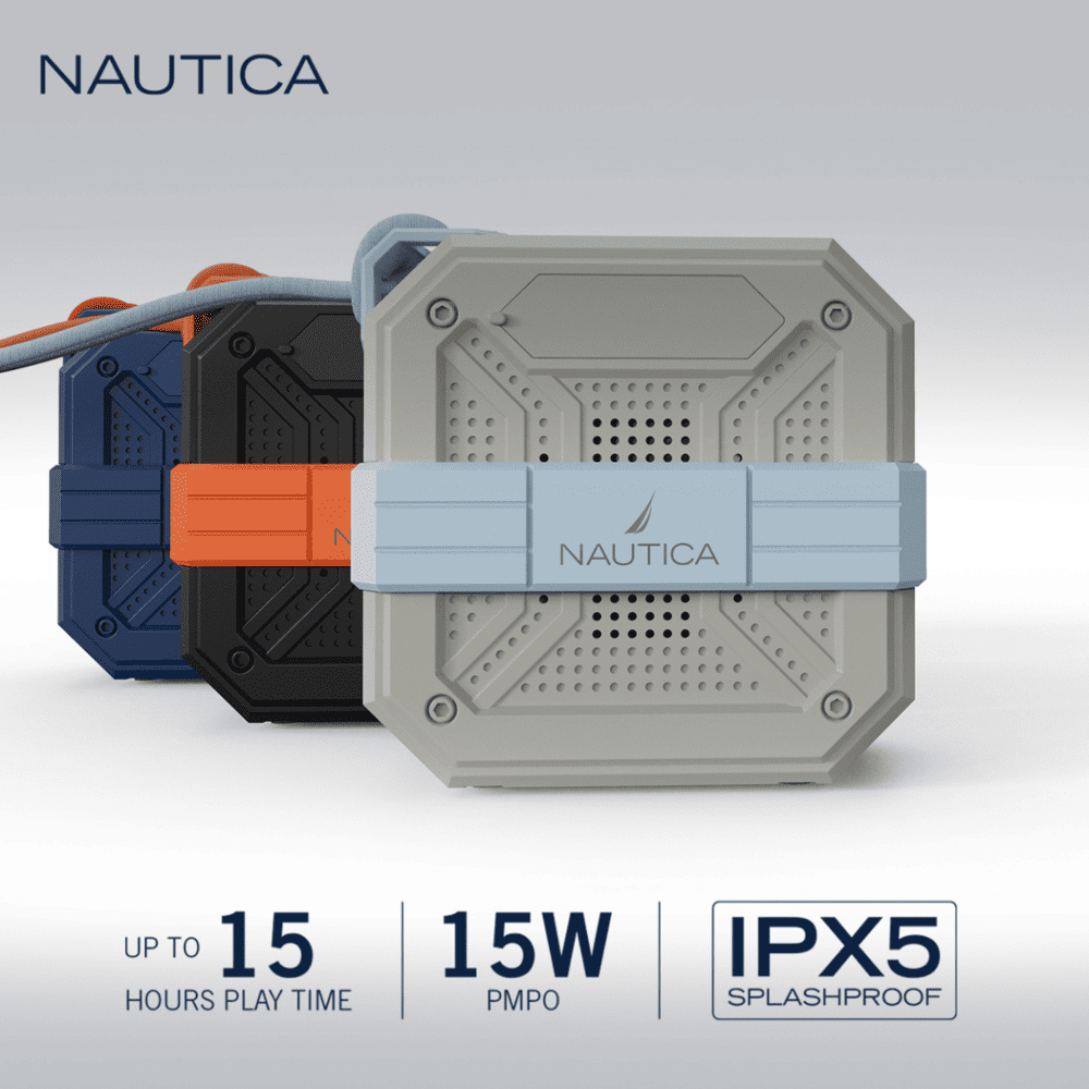Nautica – Parlante Inalámbrico Náutica S100 Gris - Azul - Techpro Store Perú