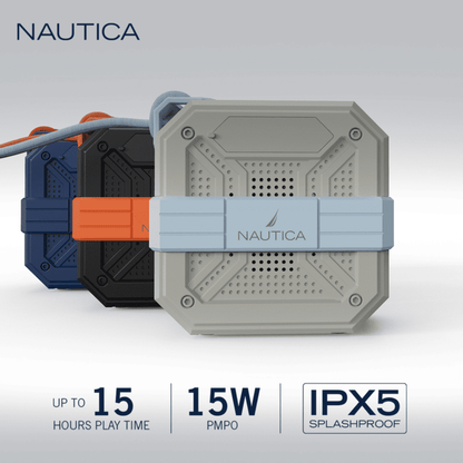 Nautica – Parlante Inalámbrico Náutica S100 Gris - Azul - Techpro Store Perú