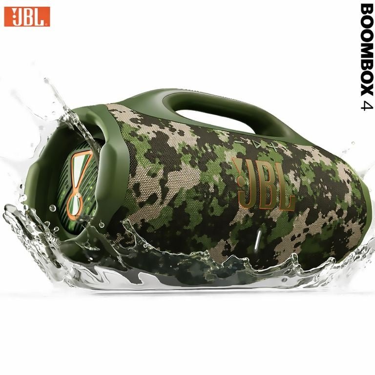 Parlante Bluetooth JBL Boombox 4 Camuflado | hasta 34 Horas de Batería | AI Sound Boost | JBL Pro Sound | Auracast | Resistente al Agua Polvo IP68 - Techpro Store Perú