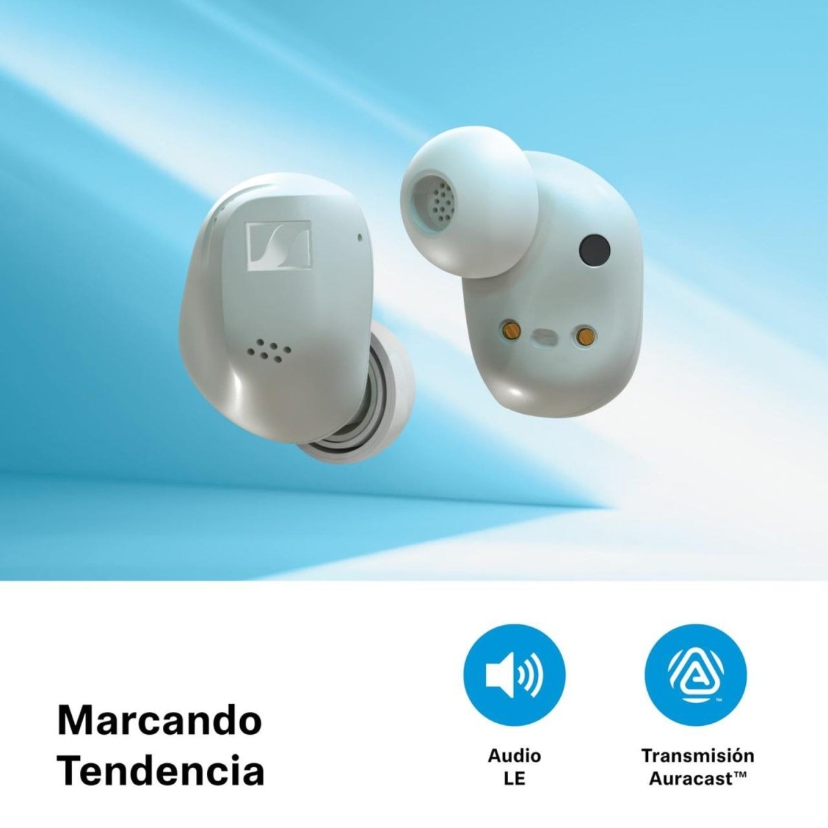 Sennheiser – Audífonos Bluetooth Accentum True Wireless Ip54, Duración 28 Horas,Anc Azul - Techpro Store Perú