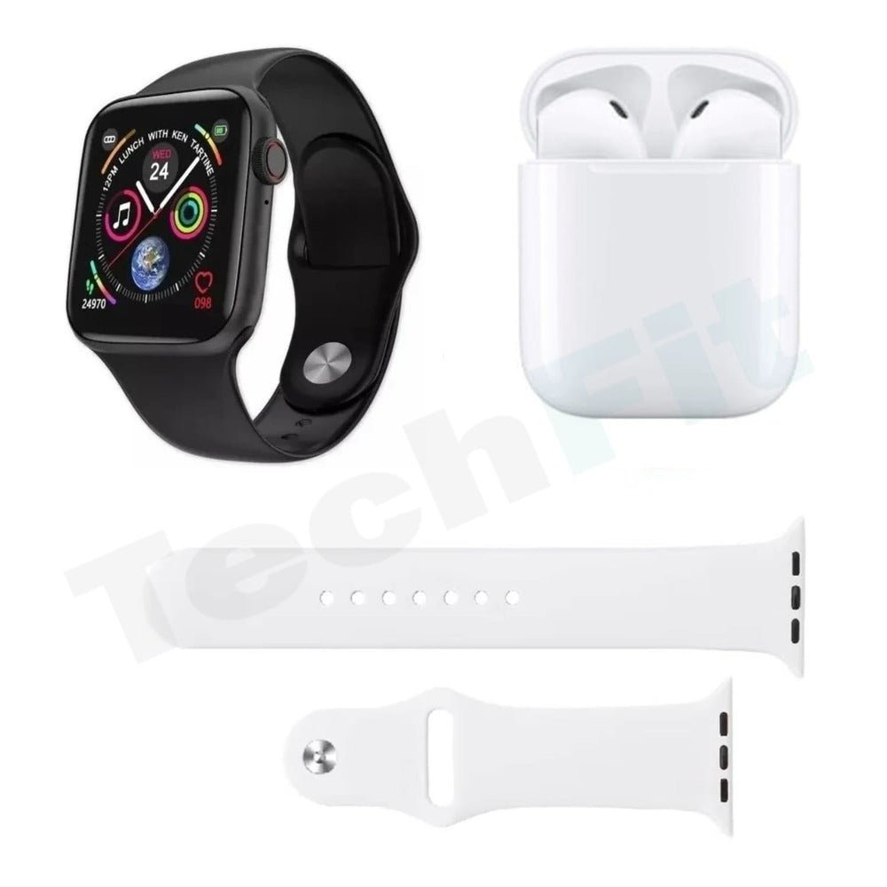 Techfit – Combo: Reloj Inteligente + Audífonos T55 Promax Blanco - Techpro Store Perú
