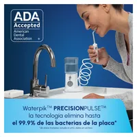 Irrigador Bucal Waterpik Nano Sobremesa 3 Niveles de Presión 2 Boquillas Blanco