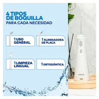 Irrigador Bucal Waterpik Cordless Plus Inalámbrico Recargable 2 Niveles de Presión Blanco